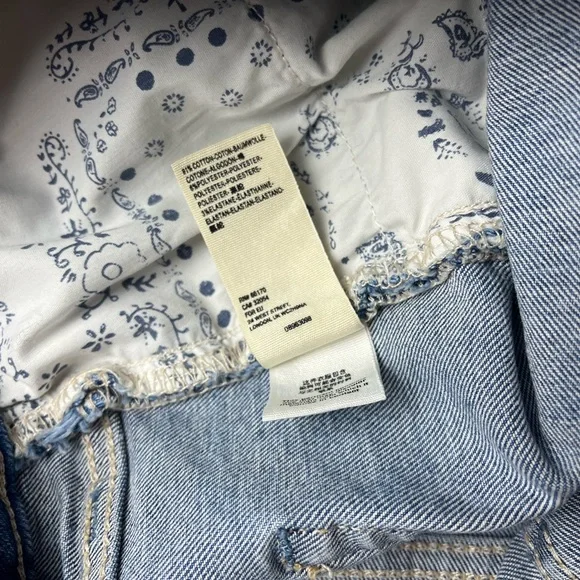 We The Free People CRVY Vintage High Rise Shorts Raw Hem Denim Stretch 29 2399 - Picture 7 of 7